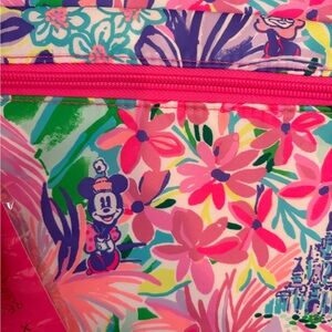 Lilly Pulitzer vibrant backpack with Disney characters